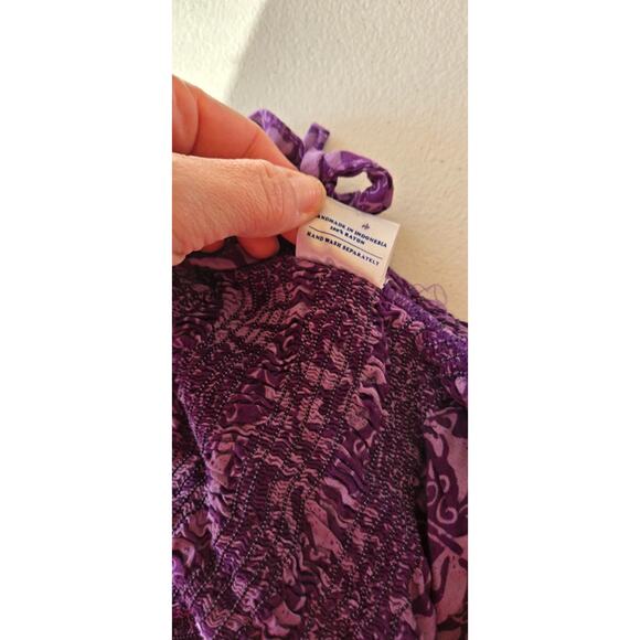 Blue gecko smocked chest purple maxi sundress dress medium? - Picture 6 of 7